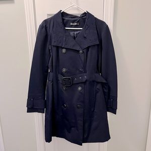 7th Avenue Design Navy Trench Coat